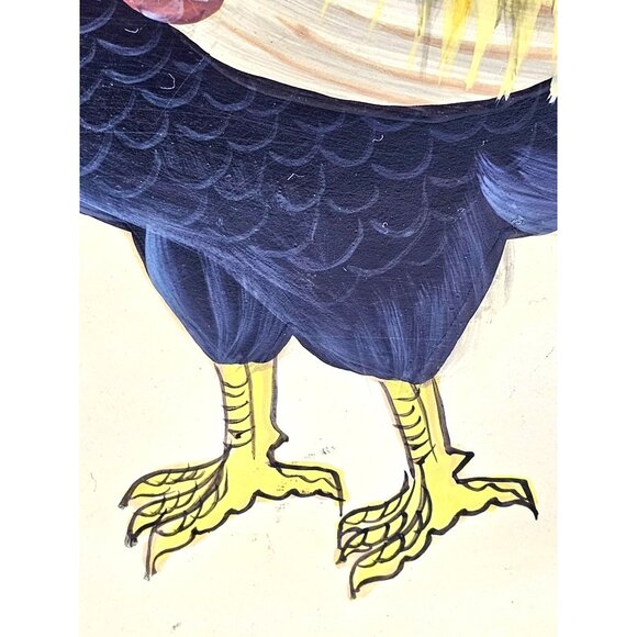 Vintage Rooster Ceramic Decorative Wall Plate Kitchen Farmhouse Art - Picture 5 of 8